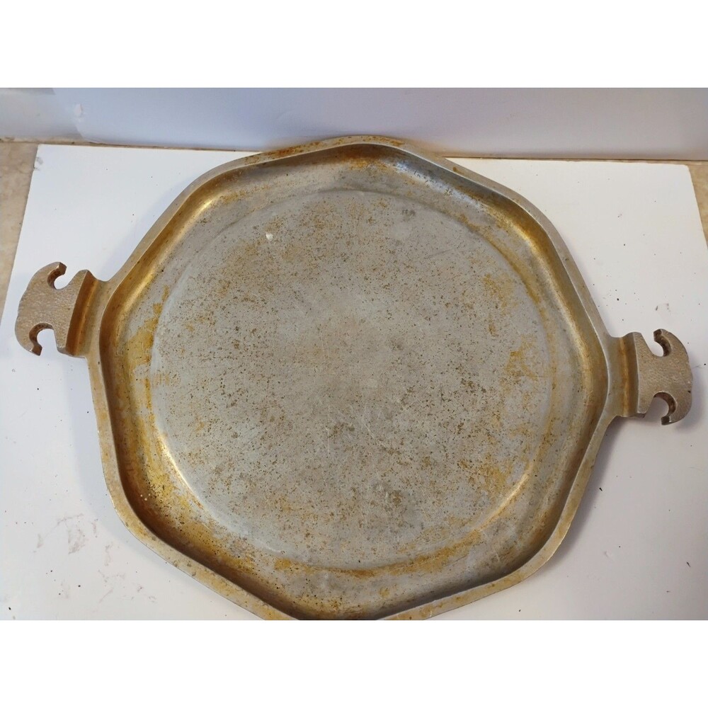 Vintage Guardian Service 12" Octagon Griddle Sizzler Platter Cast Aluminum Tray